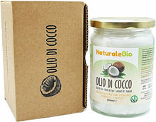 Carica l'immagine nel visualizzatore di Gallery, Olio di Cocco Biologico Extra Vergine da 500 ml,Crudo e Spremuto a Freddo