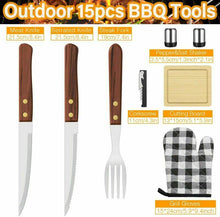 Carica l'immagine nel visualizzatore di Gallery, AISITIN Set Barbecue Accessori Kit con Isolata Borsa Termica 15PCS