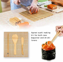 Carica l'immagine nel visualizzatore di Gallery, Kit completo per fare sushi, Set con tappetini in bambù bacchette e spatole riso