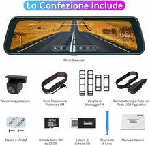 Carica l'immagine nel visualizzatore di Gallery, Dash Cam Specchietto ThiEYE Carview2 10" Touchscreen Telecamera per Auto...