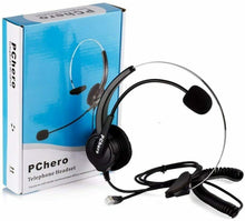 Carica l'immagine nel visualizzatore di Gallery, Cuffie Regolabili per Telefono Fisso con Spina 4-Pin RJ9 e Microfono integrato