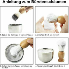 Carica l'immagine nel visualizzatore di Gallery, Wskderliner Set di pennelli da barba Rasatura Kit degli uomini con setole...