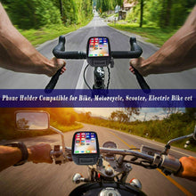 Carica l'immagine nel visualizzatore di Gallery, Porta cellulare per manubrio impermeabile con touch per schermo smartphone Nero