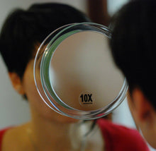 Carica l'immagine nel visualizzatore di Gallery, Specchio Ingrandente 10x da Trucco, con Ventosa per Ogni Superficie, Removibile