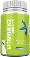 Carica l'immagine nel visualizzatore di Gallery, Vitamina K2 MK7 600mcg Alta Resistenza - A base di Natto nutrizing 90 capsule