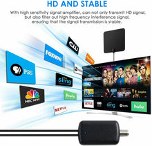 Carica l'immagine nel visualizzatore di Gallery, Antenna per TV da interno HDTV Supporto 4K HD VHF UHF FM DTT Guadagno segnale
