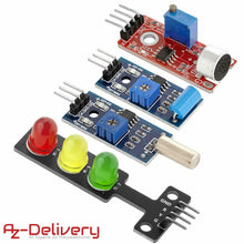 Carica l'immagine nel visualizzatore di Gallery, AZDelivery 3 x Kit 16 in 1 - di accessori per Raspberry Pi/Arduino con...