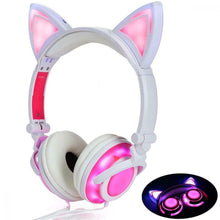 Carica l'immagine nel visualizzatore di Gallery, Limson Cuffie per Bambini con Orecchie di Gatto, Pieghevoli a M, Rosa