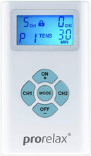 Carica l'immagine nel visualizzatore di Gallery, prorelax TENS+EMS Duo - Dispositivo elettrostimolatore, 2 terapie Bianco/Blu
