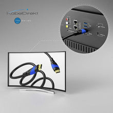 Carica l'immagine nel visualizzatore di Gallery, KabelDirekt 1,5m Cavo HDMI 4K, compatibile con (HDMI 2.0a/b, 1.5 m, Nero/Blu