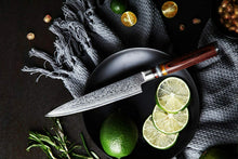 Carica l'immagine nel visualizzatore di Gallery, FANTECK Coltello 16cm Damasco da Cucina, Coltelli Da Chef