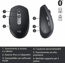 Carica l'immagine nel visualizzatore di Gallery, Mouse Wireless Silenzioso Multidispositivo Logitech M590 Bluetooth o Wireless
