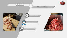 Carica l'immagine nel visualizzatore di Gallery, Tritacarne elettrico RGV Professionale con 3 trafile per Passapomodoro Grattugia