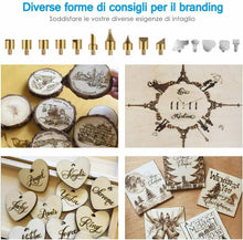 Carica l'immagine nel visualizzatore di Gallery, Kit completo per pirografia e saldatura a stagno da 60 W, 39 pezzi accessori