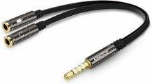 Carica l'immagine nel visualizzatore di Gallery, Cavo Splitter Audio Stereo Cuffie Microfono attacco Jack 3.5 mm, adattatore 20cm
