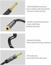 Carica l'immagine nel visualizzatore di Gallery, Cavo Splitter Audio Stereo Cuffie Microfono attacco Jack 3.5 mm, adattatore 20cm