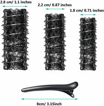 Carica l'immagine nel visualizzatore di Gallery, 48 x Rulli per capelli bigodini con molla in metallo per parrucchieri + 12 pinze