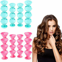Carica l'immagine nel visualizzatore di Gallery, 40 x Bigodini in silicone morbido per capelli, Hair style, Colorati blu e rosa