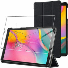 Carica l'immagine nel visualizzatore di Gallery, Cover a portafoglio compatibile per Samsung Galaxy Tab A 10.1 2019 T515 + Vetro