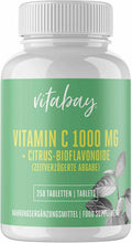 Carica l'immagine nel visualizzatore di Gallery, vitabay Vitamina C 1000 mg alto dosaggio+ Bioflavonoidi 250 Compresse Vegane