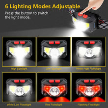 Carica l'immagine nel visualizzatore di Gallery, Lampada Frontale Ricaricabile con USB, Impermeabile LED regolabile, Torcia Sport