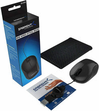 Carica l'immagine nel visualizzatore di Gallery, Mini Mouse da portatile Viaggio USB Sabrent con cavo retrattile, 1200 DPI, Nero