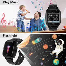 Carica l'immagine nel visualizzatore di Gallery, Smartwatch per Bambini, Orologio Telefono con Lettore Nero