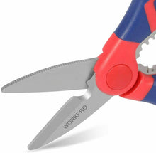 Carica l'immagine nel visualizzatore di Gallery, WORKPRO Forbice per Elettricisti con Funzione Spelacavi 2 in 1, 150 mm