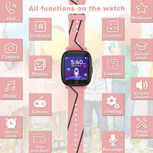 Carica l'immagine nel visualizzatore di Gallery, Smartwatch Bambini - Telefono con SOS Gioco Musica Camera Rosa