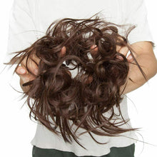 Carica l'immagine nel visualizzatore di Gallery, Elastico per chignon effetto capelli finti, Coda di cavallo colore Castano, Hair