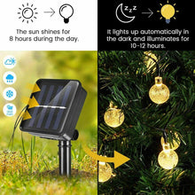 Carica l'immagine nel visualizzatore di Gallery, WOWDSGN Catena Luminosa Solare a LED da Esterno, Lunga 9M, a...