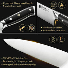 Carica l'immagine nel visualizzatore di Gallery, XINZUO 21cm Coltello da Cuoco Germania Chef+Guaina Magnetica