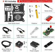 Carica l'immagine nel visualizzatore di Gallery, Freenove Starter Kit for Raspberry Pi 4 B, Acrylic Protective Case,...