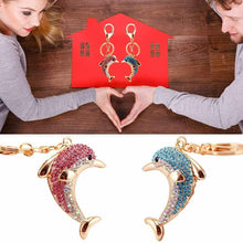 Carica l'immagine nel visualizzatore di Gallery, JPYH Grazioso Ciondolo A Forma Di Delfino Con Strass, Portachiavi Per Auto,