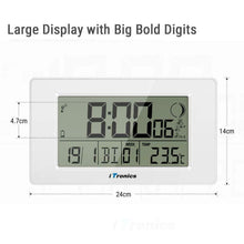 Carica l'immagine nel visualizzatore di Gallery, iTronics Orologio Radio da Parete Digitale con Indicatore di Temperatura...