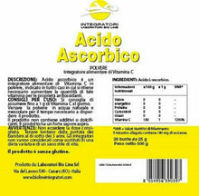 Carica l'immagine nel visualizzatore di Gallery, Vitamina C in polvere 500 g (20 bustine da 25 grammi)