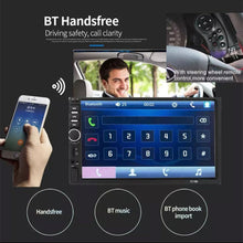 Carica l'immagine nel visualizzatore di Gallery, AUTORADIO CON NAVIGATORE STEREO AUTO 7 POLLICI 2DIN GPS MP5 AUX BLUETOOTH CAMERA