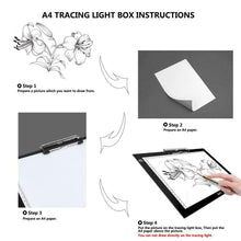 Carica l'immagine nel visualizzatore di Gallery, Zecti Tavoletta Luminosa A4 Ultra Sottile 4mm 6 Registrabile Livelli di...