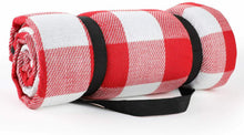 Carica l'immagine nel visualizzatore di Gallery, Simpeak 200 x 200cm Coperta da Picnic Impermeabile e 200x200, Rosso Bianco