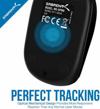 Carica l'immagine nel visualizzatore di Gallery, Mini Mouse da portatile Viaggio USB Sabrent con cavo retrattile, 1200 DPI, Nero