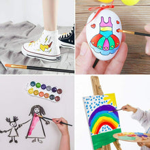Carica l'immagine nel visualizzatore di Gallery, 10 x Pennelli in nylon per dipingere attività artistiche, Ideale per acrilico