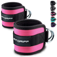 Carica l'immagine nel visualizzatore di Gallery, FITGRIFF - Cavigliere fitness imbottite per trazioni (2 pezzi) - donne e...
