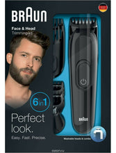 Carica l'immagine nel visualizzatore di Gallery, BRAUN MGK3020 REGOLABARBA RASOIO ELETTRICO CAPELLI MULTIGROOMING RICARICABILE
