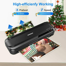 Carica l'immagine nel visualizzatore di Gallery, Plastificatrice laminatrice a caldo e freddo per formati A4 A5 A6, 220 mm/min