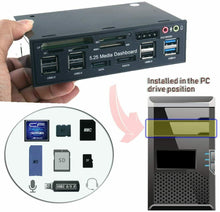 Carica l'immagine nel visualizzatore di Gallery, Hub USB 3.0 da 3.5'', Pannello Frontale Porte USB 3.0 SATA e lettore schede