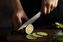 Carica l'immagine nel visualizzatore di Gallery, FANTECK Coltello 16cm Damasco da Cucina, Coltelli Da Chef