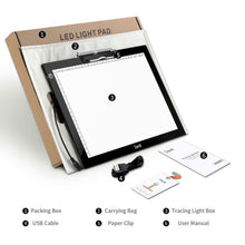 Carica l'immagine nel visualizzatore di Gallery, Zecti Tavoletta Luminosa A4 Ultra Sottile 4mm 6 Registrabile Livelli di...
