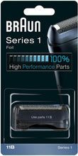 Carica l'immagine nel visualizzatore di Gallery, Testina di Ricambio a lamina per Rasoio Elettrico Braun 11B, Series 1, Nero