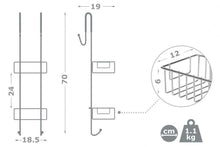 Carica l'immagine nel visualizzatore di Gallery, Mensola doccia Bamodi – Portaoggetti per da appendere – Accessori - Porta...