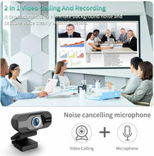 Carica l'immagine nel visualizzatore di Gallery, TedGem Webcam 1080p, PC con Microfono Full HD USB per...